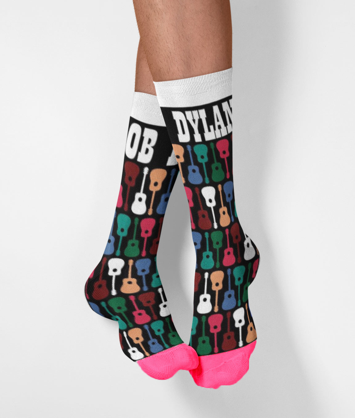 Bob Dylan Unisex Ankle Socks - Guitar Pattern