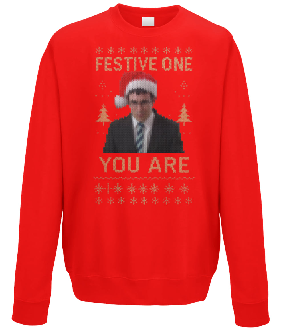 Festive one you are Christmas Jumper Style Sweater