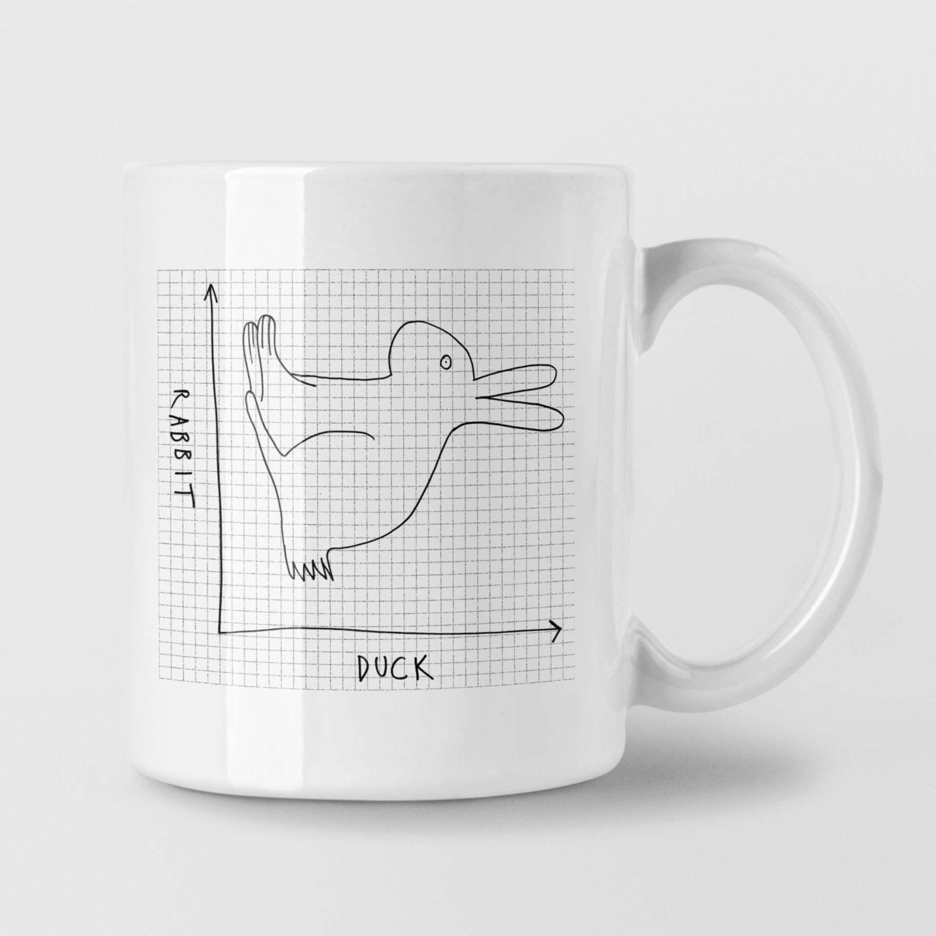 RABBIT DUCK GRAPH - COMEDY OPTICAL ILLUSION ORIGINAL 11oz Mug