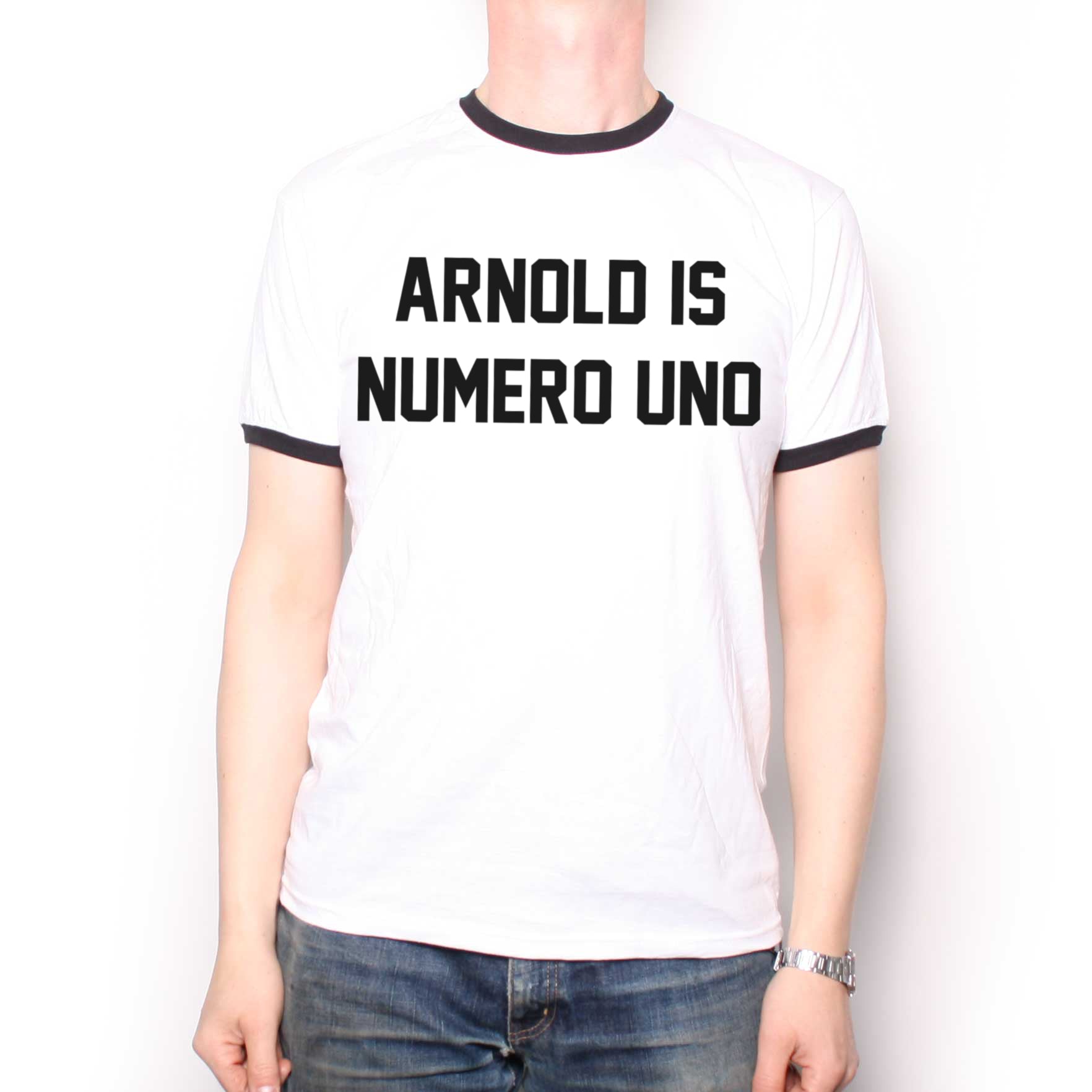 As Worn By Arnold Schwarzenegger T Shirt - Arnold Is Numero Uno