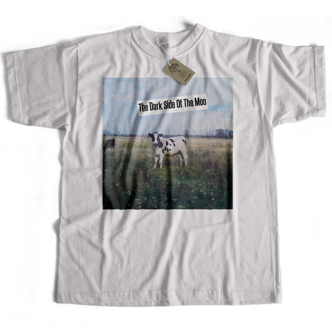 Classic Vinyl Dark Side Of The Moo T Shirt - 70's Prog Floyd Replica