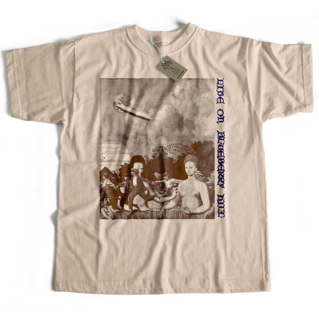 Classic Vinyl Live On Blueberry Hill T Shirt - 70's Zep Replica