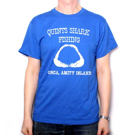 A Tribute To Jaws T Shirt - Quints Shark Fishing / Cult Movie T