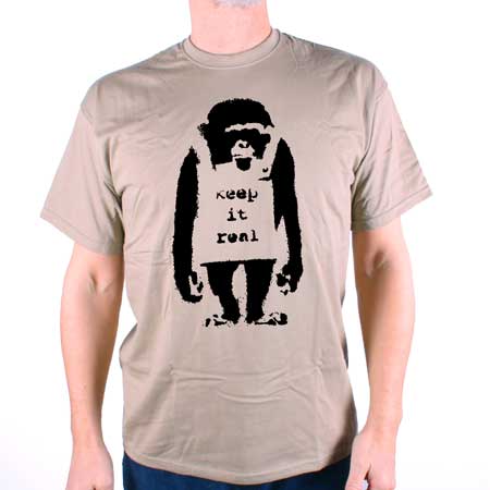 Camiseta Con Diseño Banksy De Mono Pensador Para Adultos Y Niños - Unisex, Tallas Desde Infantil 5/6 Hasta 5XL