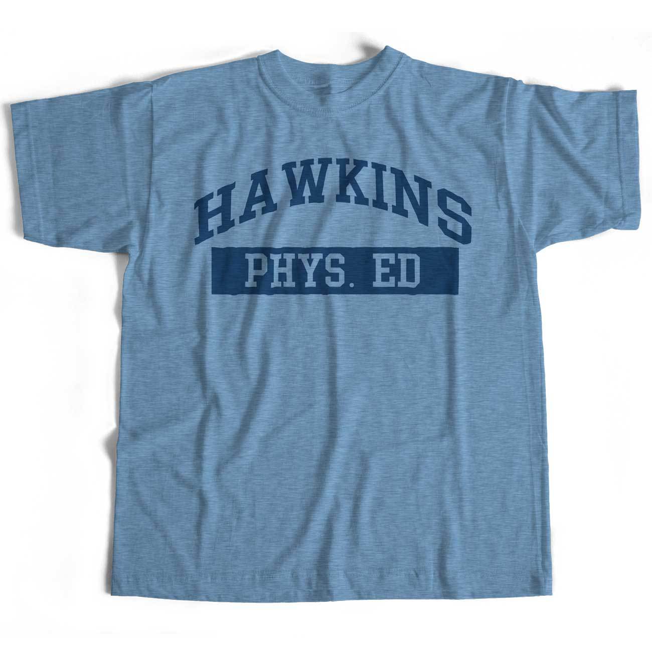 Inspired by Stranger Things T shirt - Hawkins Phys Ed AN Old Skool Hooligans Cult TV Tee