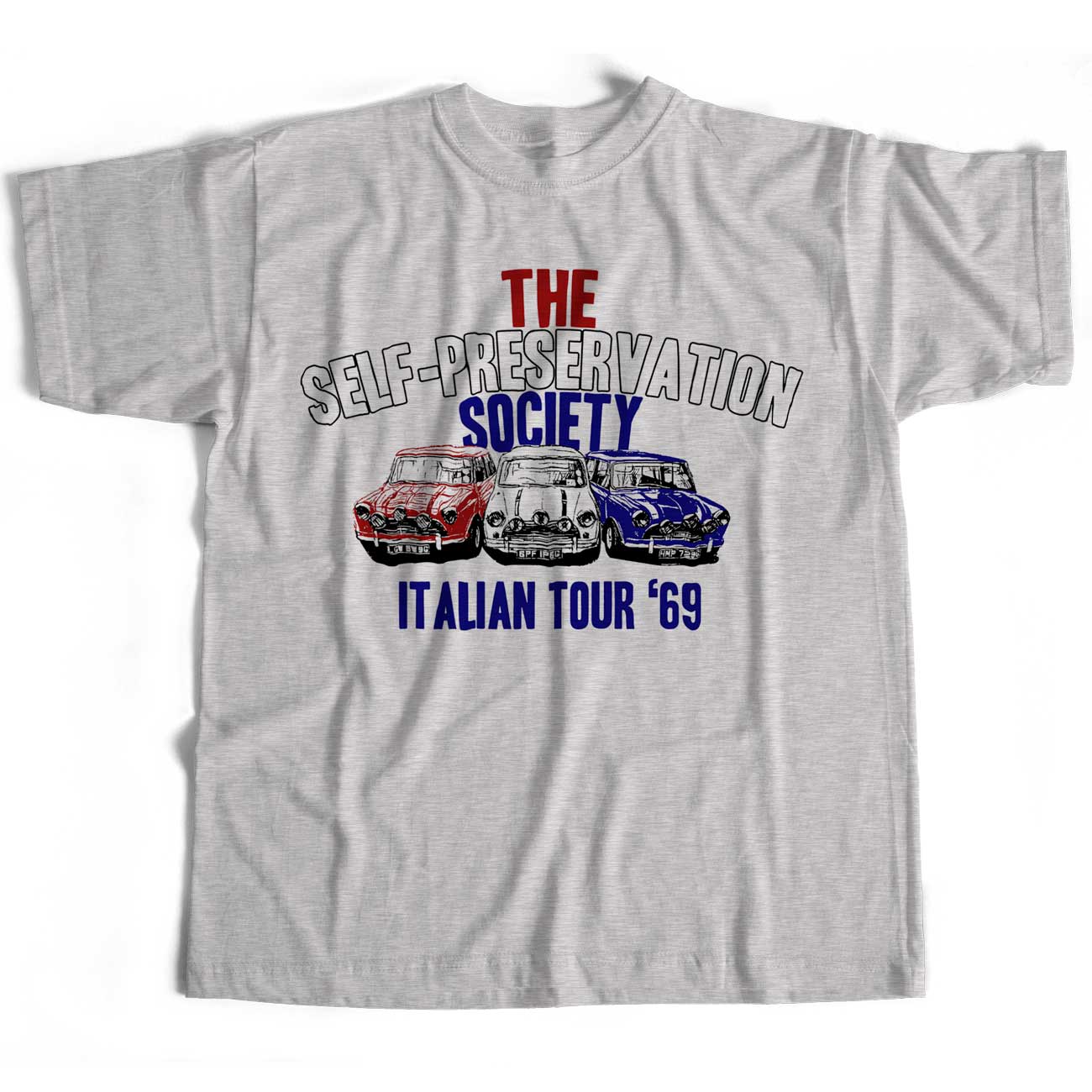 Inspired by The Italian Job T Shirt - Self Preservation Society Italian Tour 69