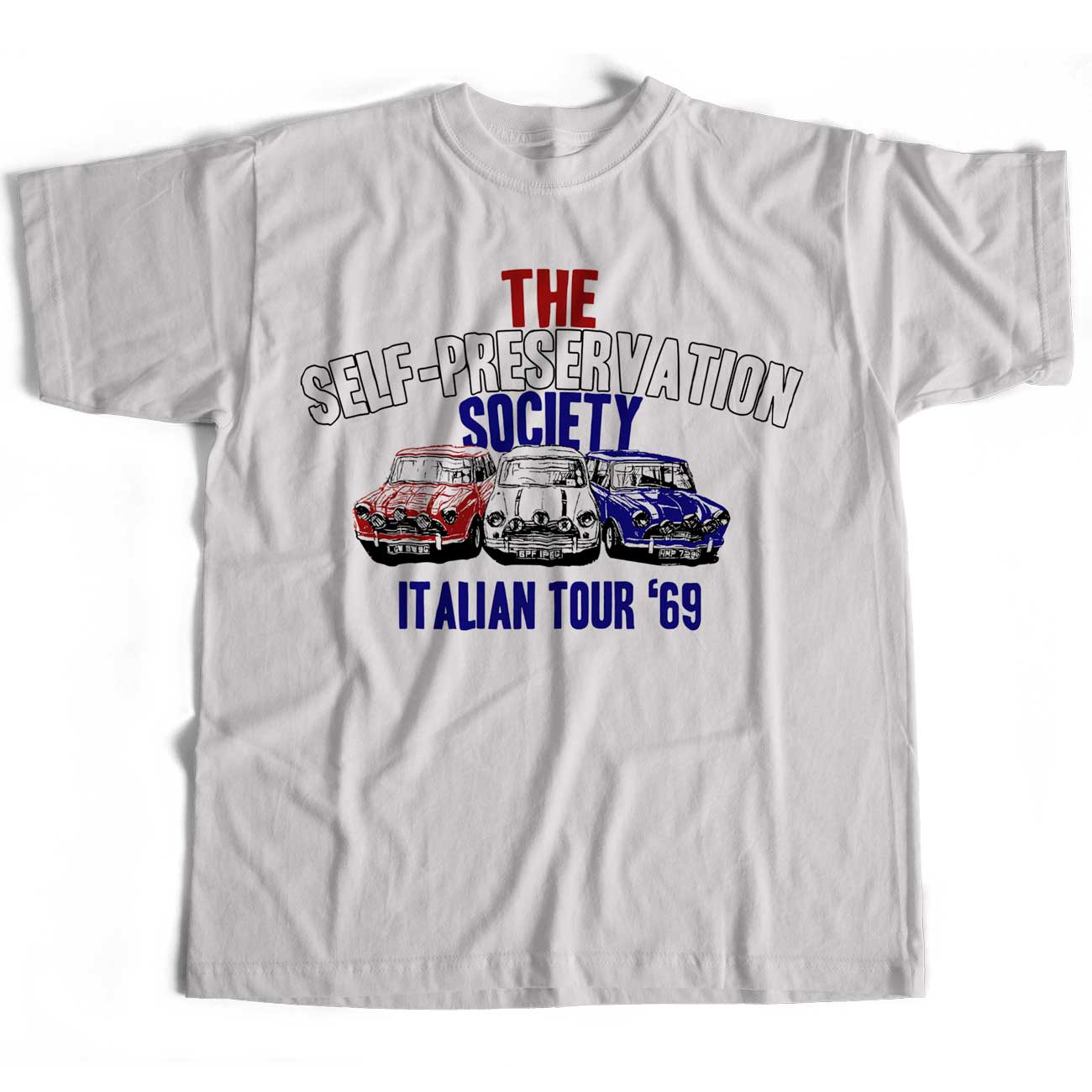 Inspired by The Italian Job T Shirt - Self Preservation Society Italian Tour 69