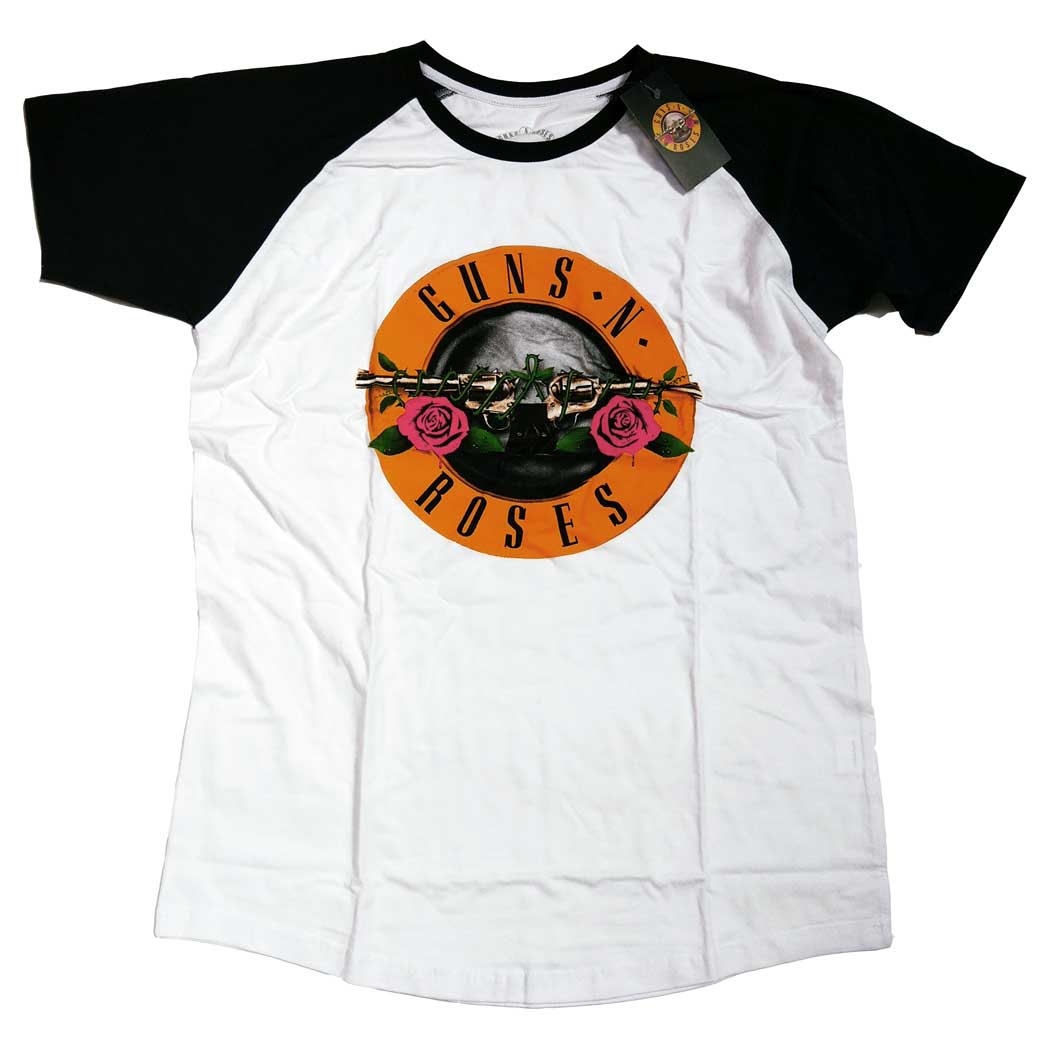 Guns N Roses T Shirt - Appetite For Destruction Circle Baseball 100% Official