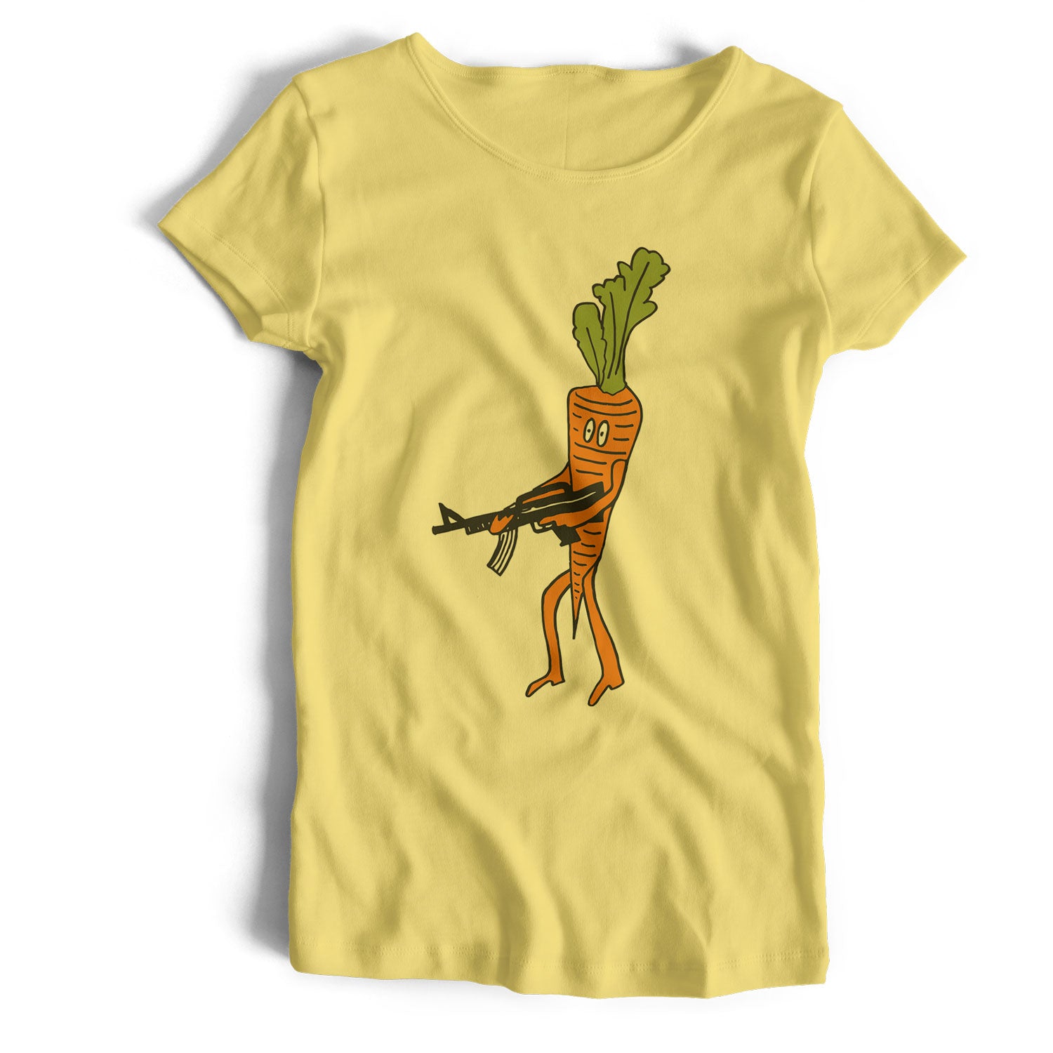 Old Skool Hooligans Carrot Shooting A Machine Gun Cartoon T Shirt