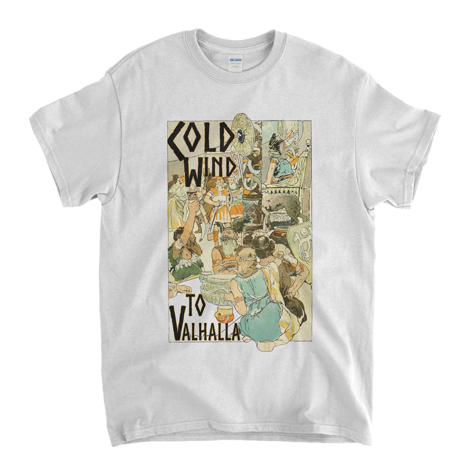 Cold Wind To Valhalla Poster T Shirt An Old Skool Hooligans Prog Original Full colour