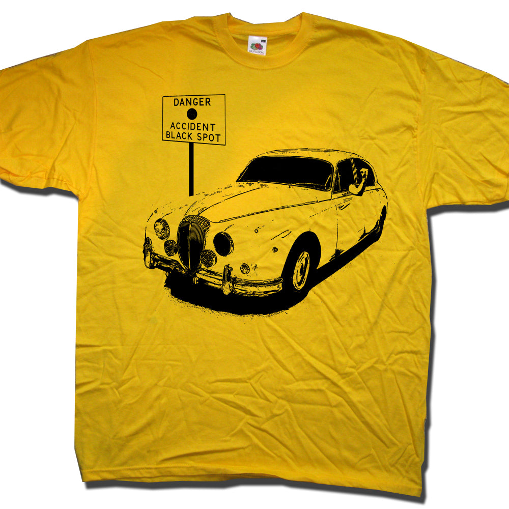 Scrubbers T shirt - Jaguar MK2 Accident Black Spot