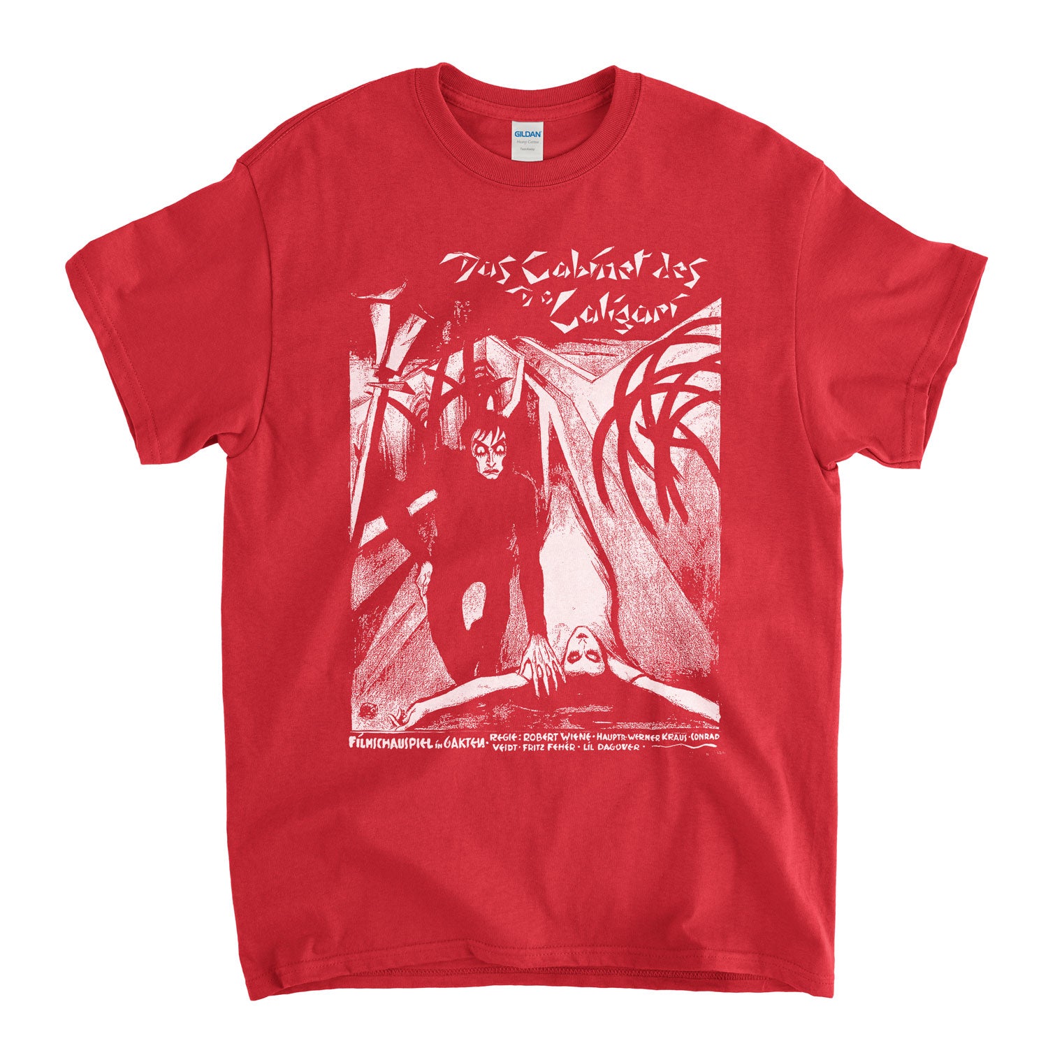 The Cabinet Of Dr Caligari T Shirt - Classic Silent Expressionist Horror Poster Old Skool Hooligans