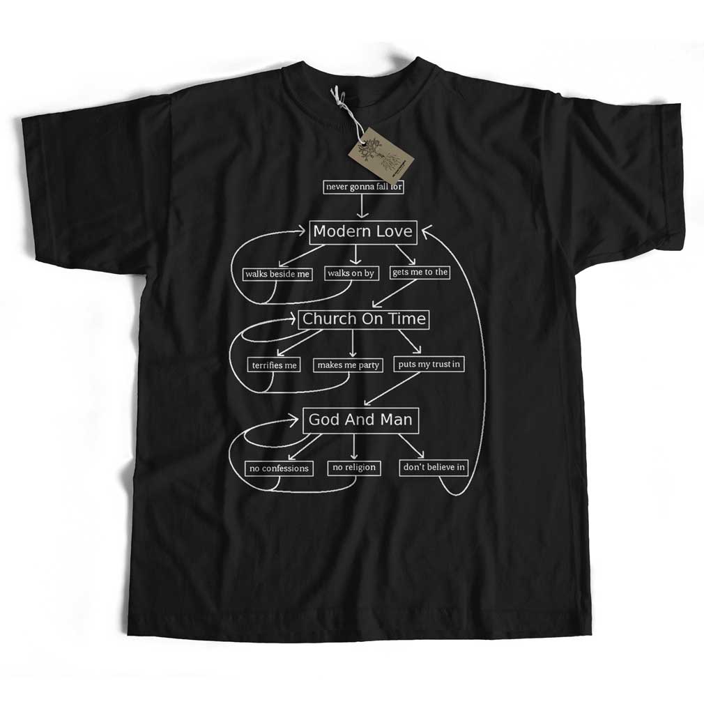 Modern Love Flow Chart Diagram T shirt | Inspired by Bowie T-Shirts ...