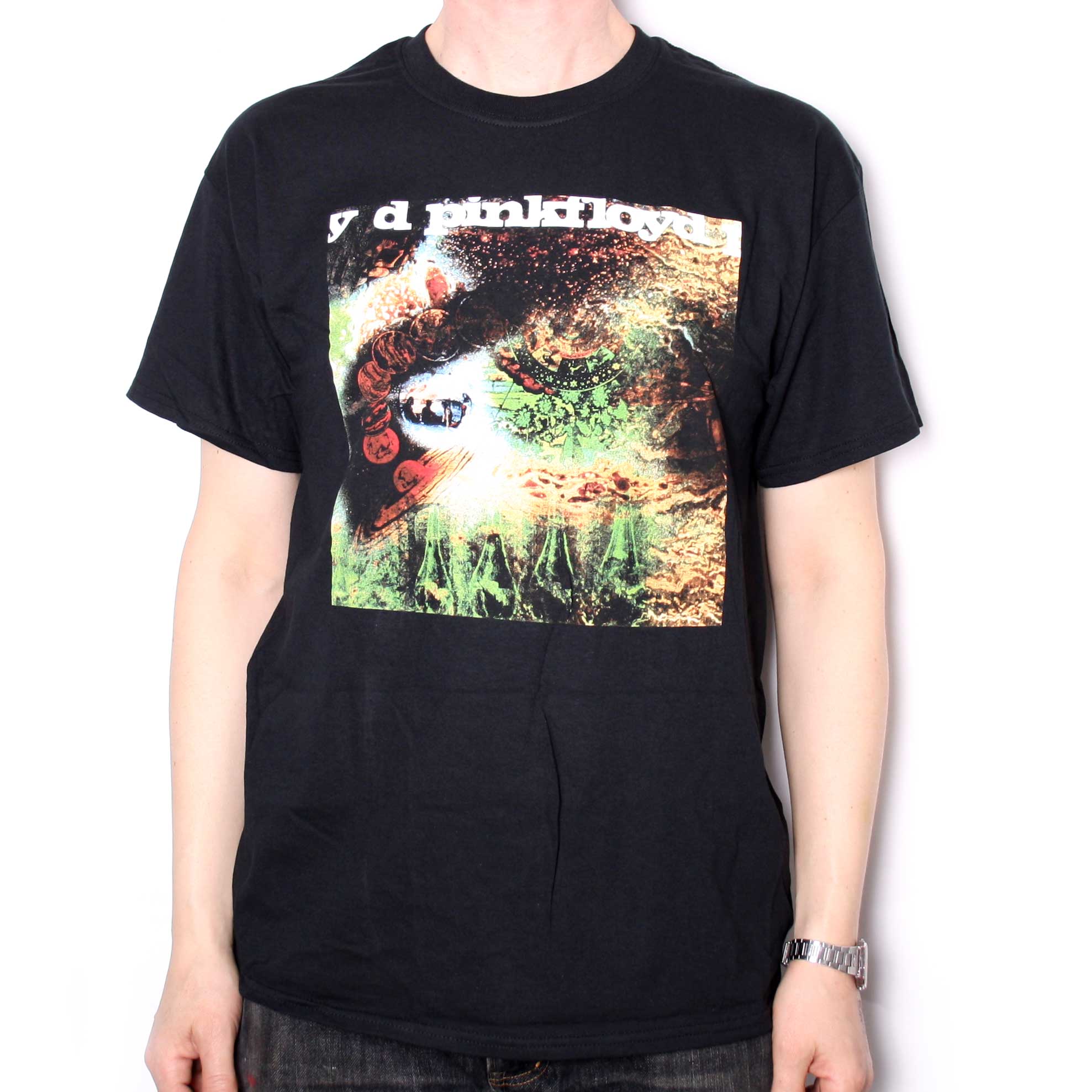 Maglietta Ufficiale Pink Floyd Unisex - 'Saucer Full Of Secrets' - Cotone Morbido - Colore Nero