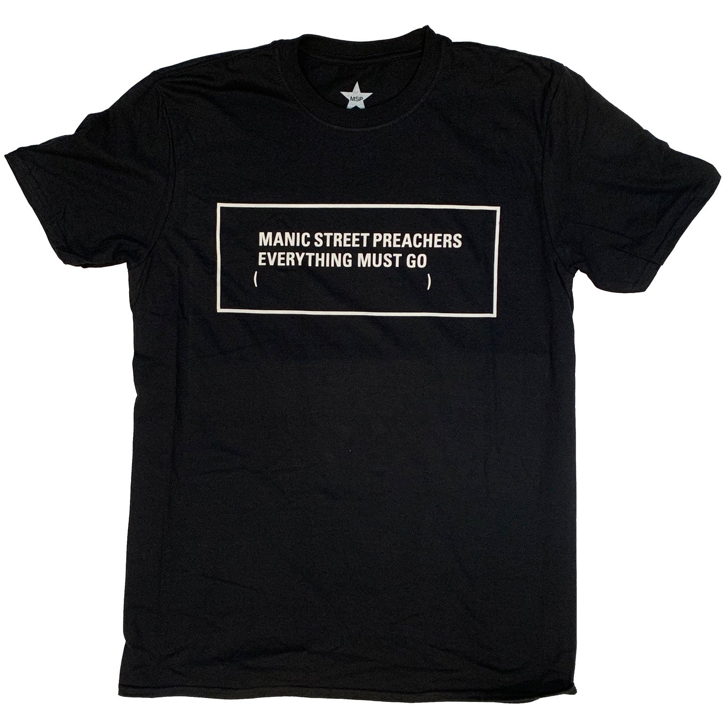 Manic Street Preachers T Shirt - Evrything Must Go Mono Black 100% Official