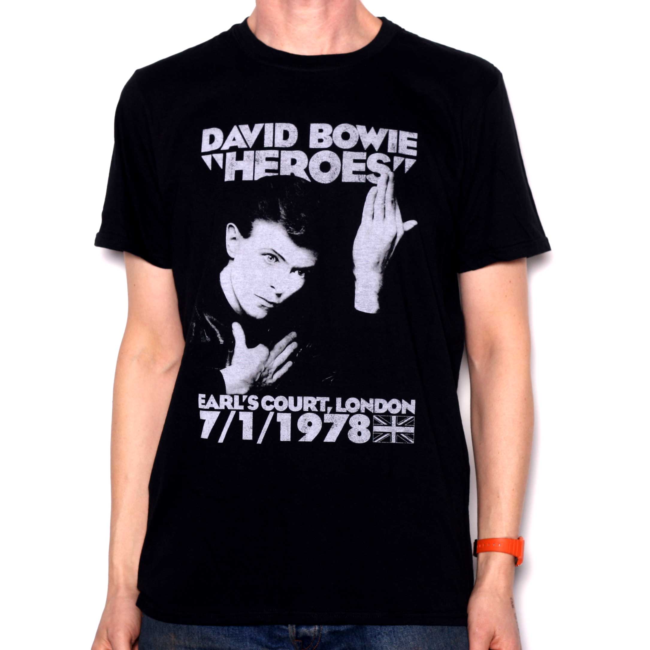 David Bowie T Shirt - Heroes Earls Court Concert Replica 100% Official