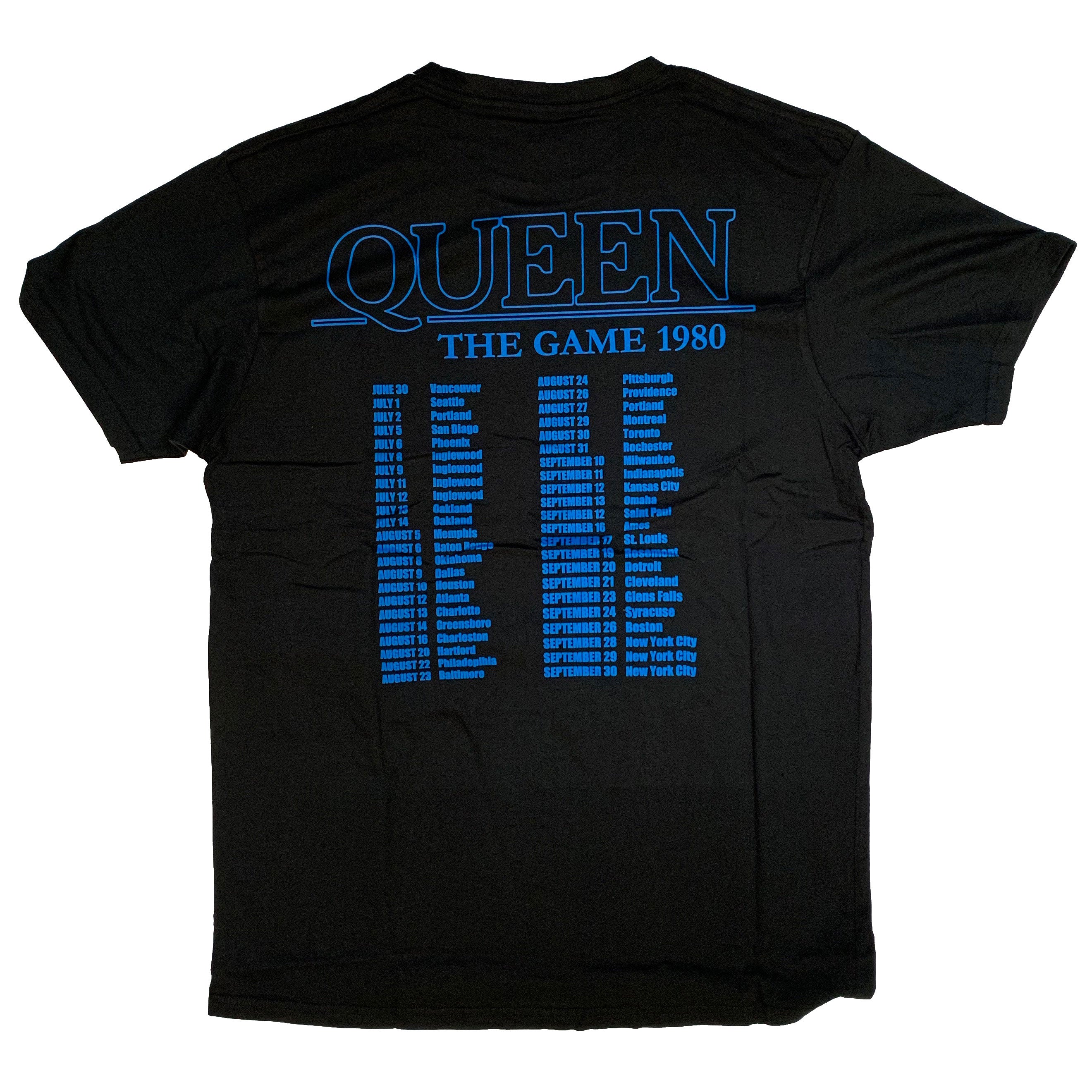 Queen T Shirt - The Game Tour North America With Backprint 100% Official