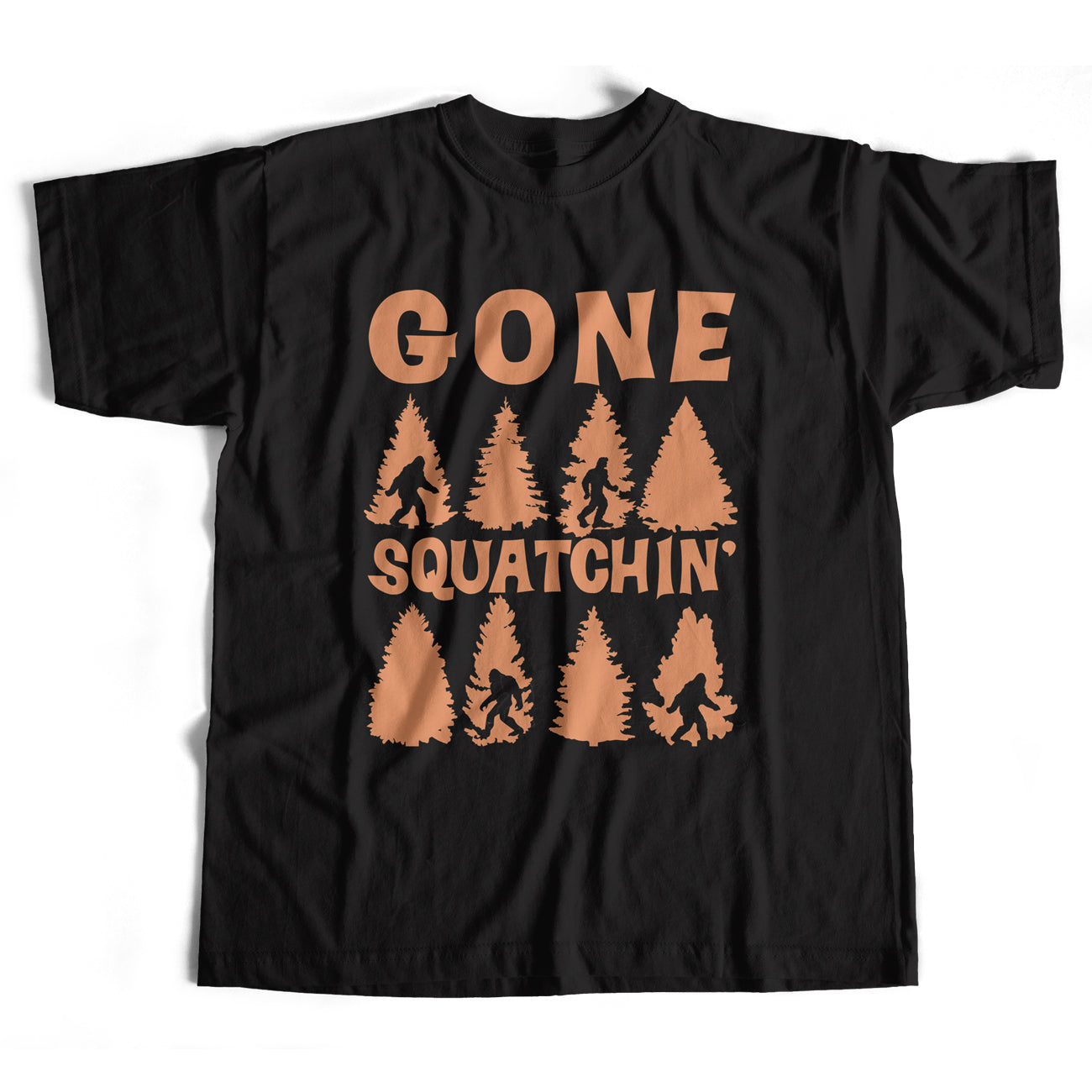 Old Skool Hooligans Bigfoot T Shirt - Gone Squatchin' Trees Sasquatch