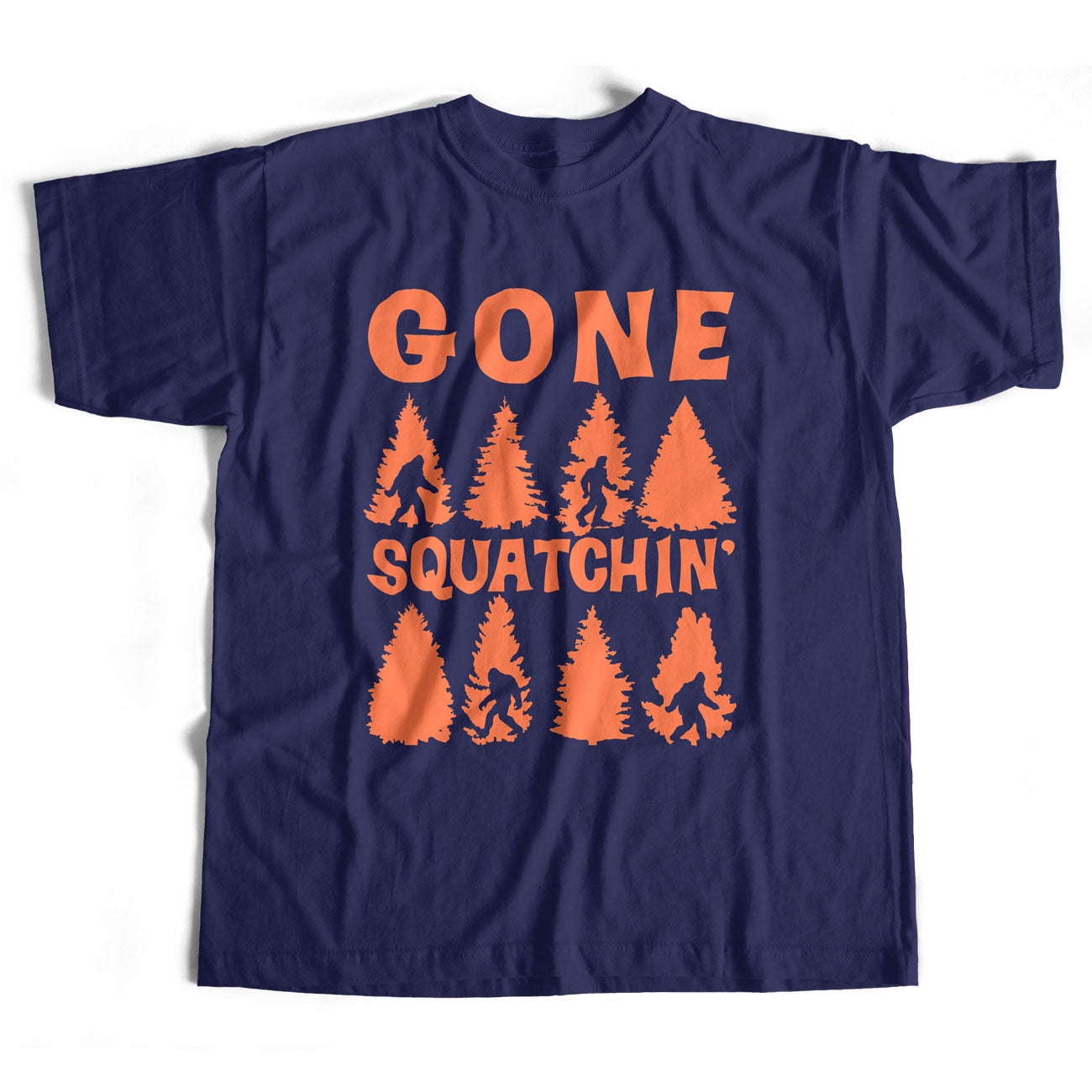 Old Skool Hooligans Bigfoot T Shirt - Gone Squatchin' Trees Sasquatch