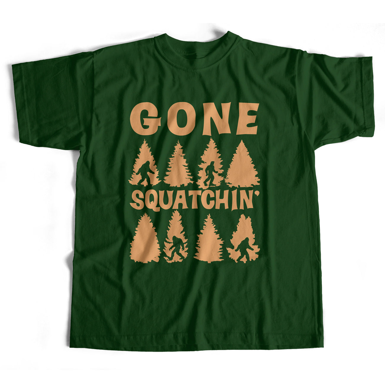 Old Skool Hooligans Bigfoot T Shirt - Gone Squatchin' Trees Sasquatch