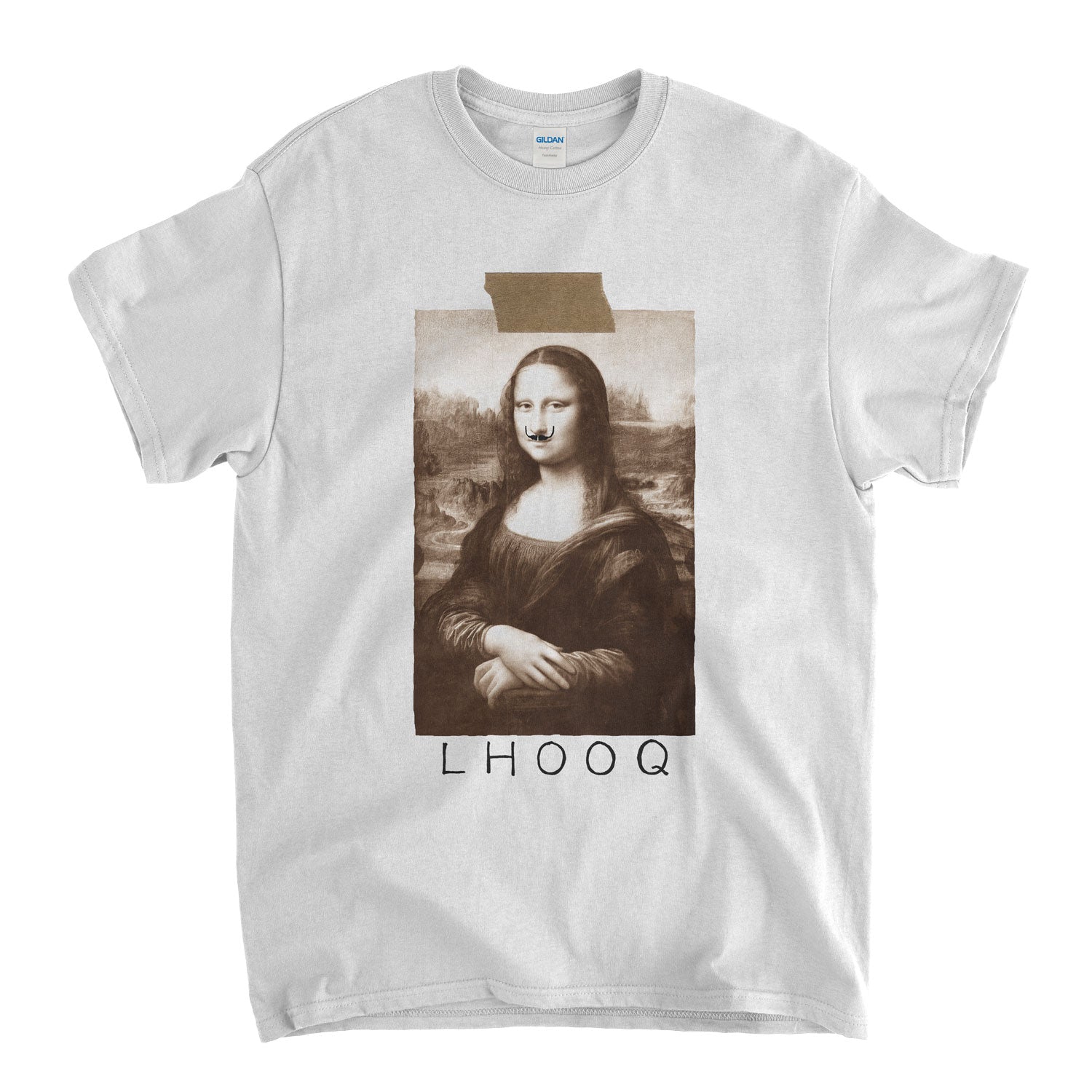 Old Skool Hooligans Mona Lisa LHOOQ T Shirt - after Marcel Duchamp