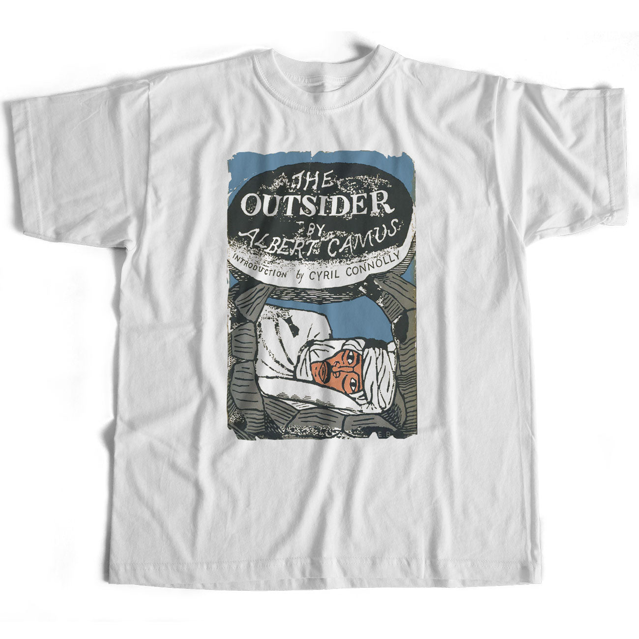 Albert Camus T Shirt - The Outsider 1st Edition Cover Classic Literature Artwork
