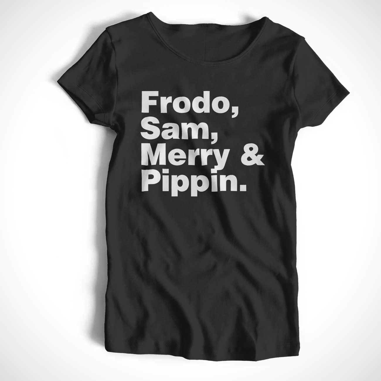 Frodo, Sam, Merry & Pippin Names T shirt for Lord Of The Rings afficionados