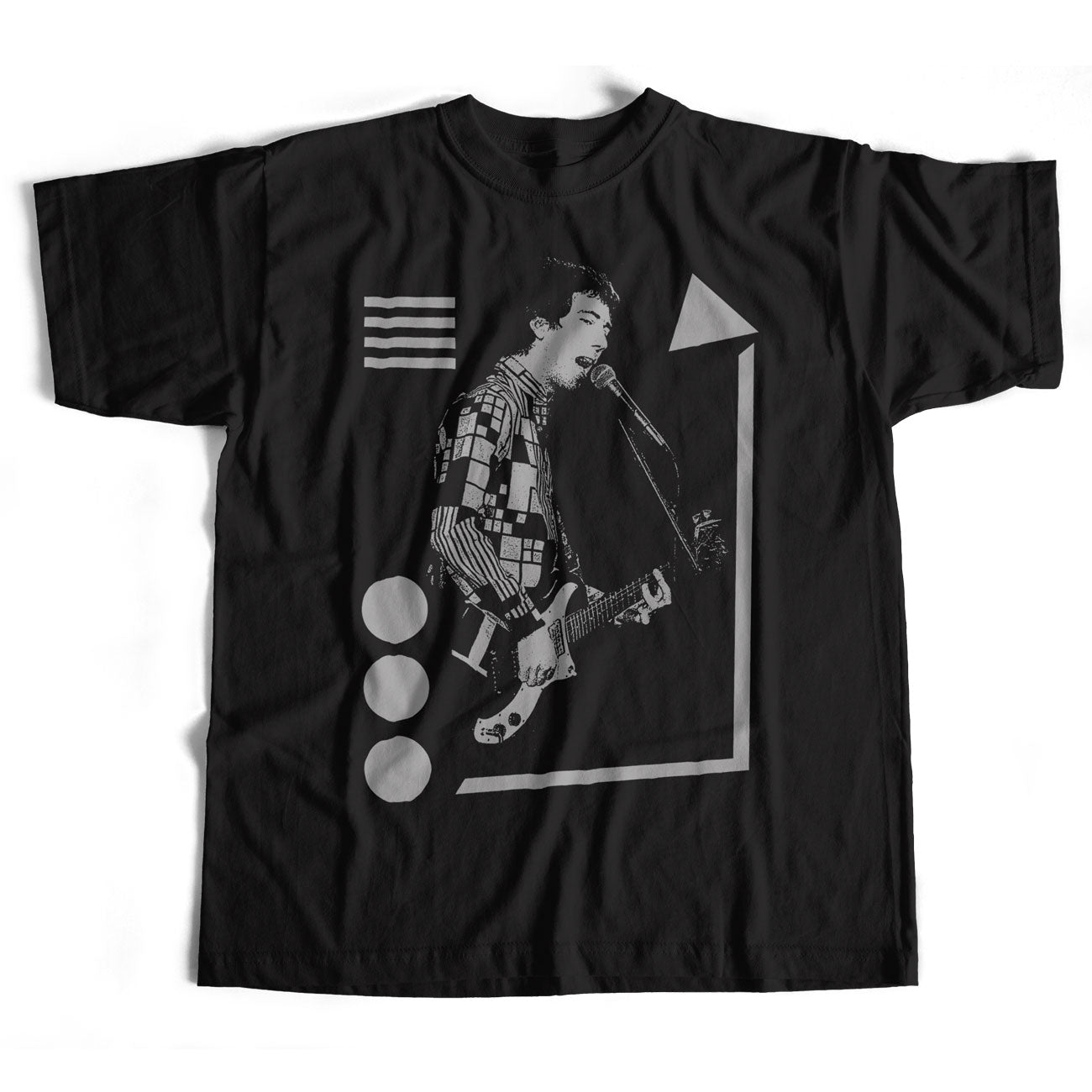 Pete Shelley On Stage With The Buzzcocks Pattern T Shirt Old Skool Hooligans