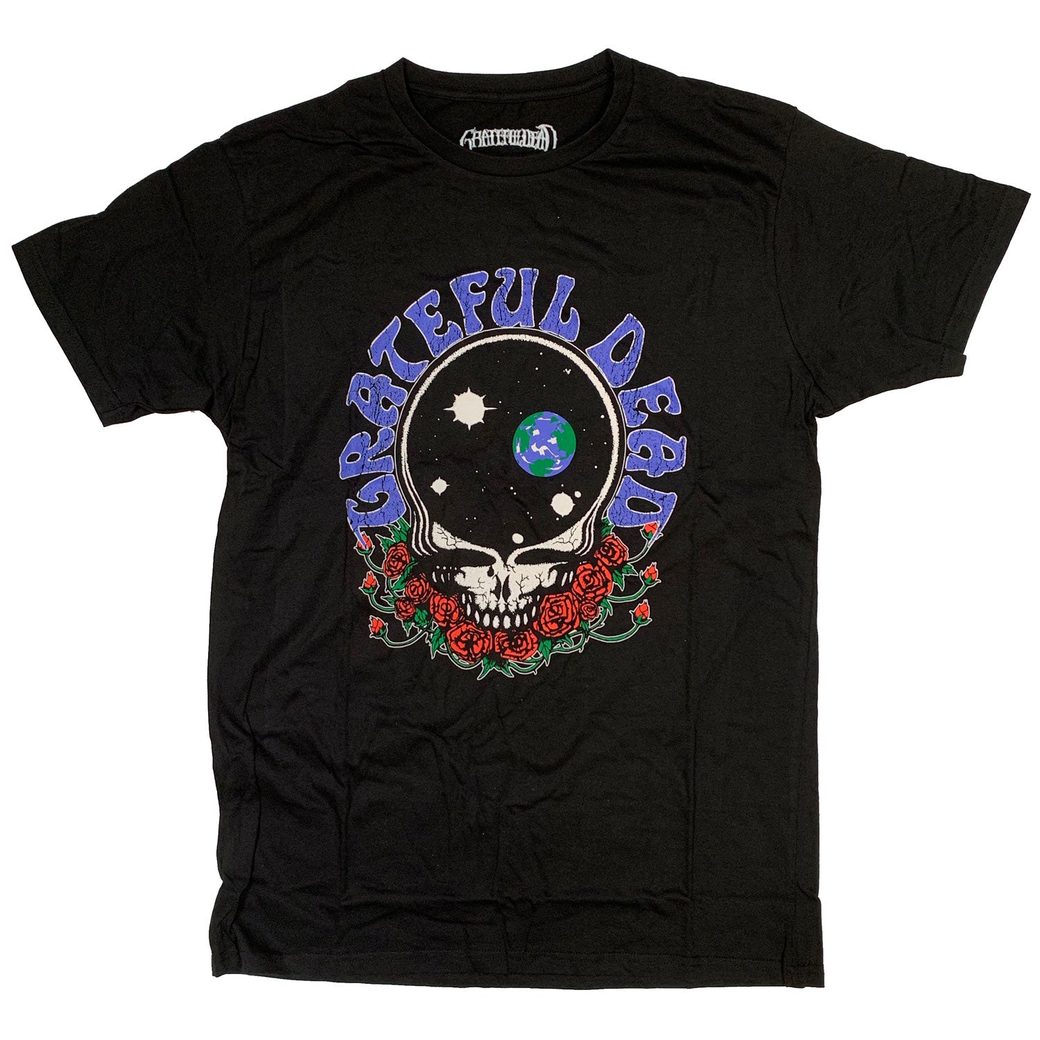 Grateful Dead T Shirt - Space Your Face Skull 100% Official Black