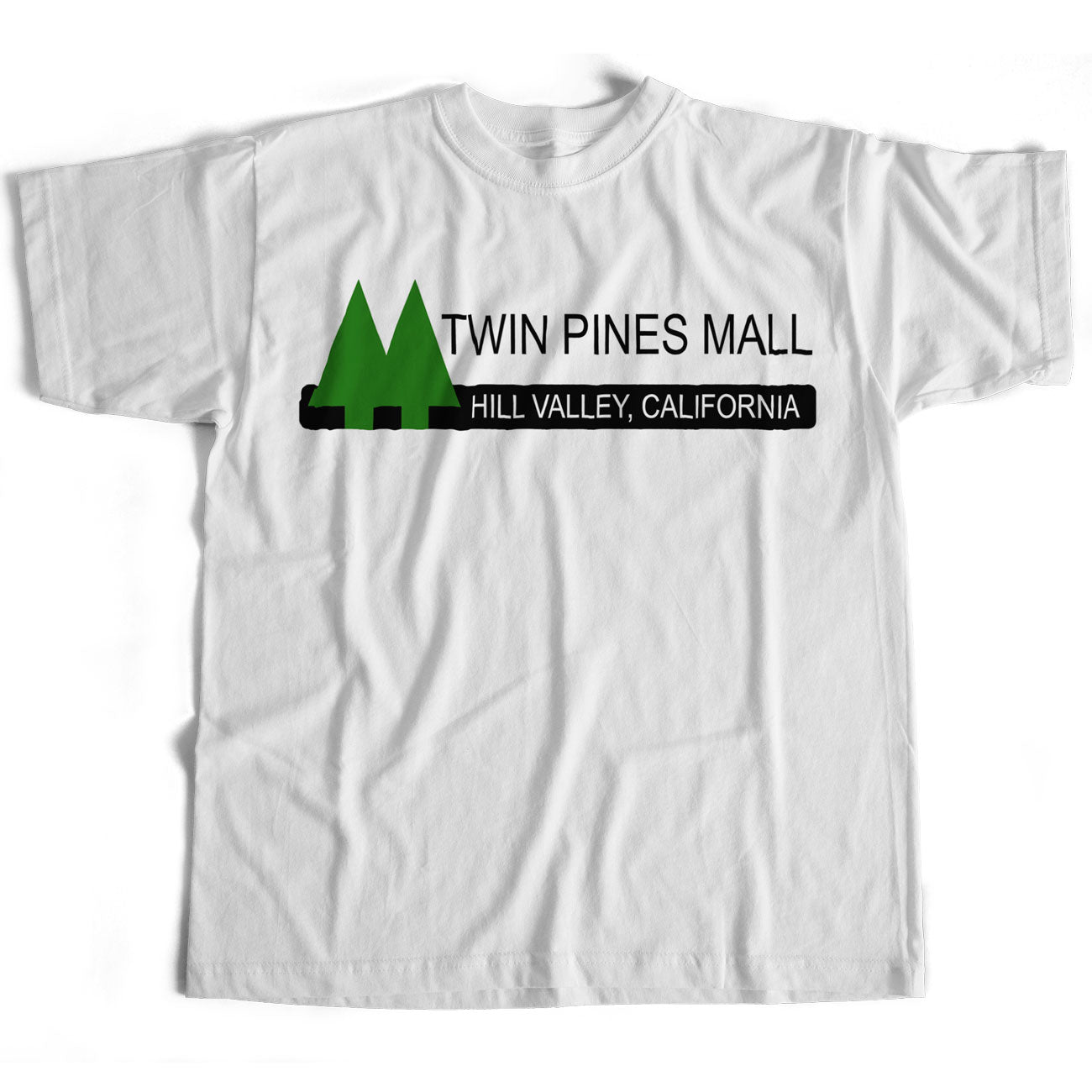 Twin Pines Mall T Shirt - Classic 80's Movie Design Old Skool Hooligans