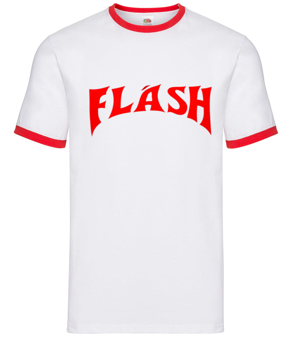 Flash Red and White Ringer T-Shirt