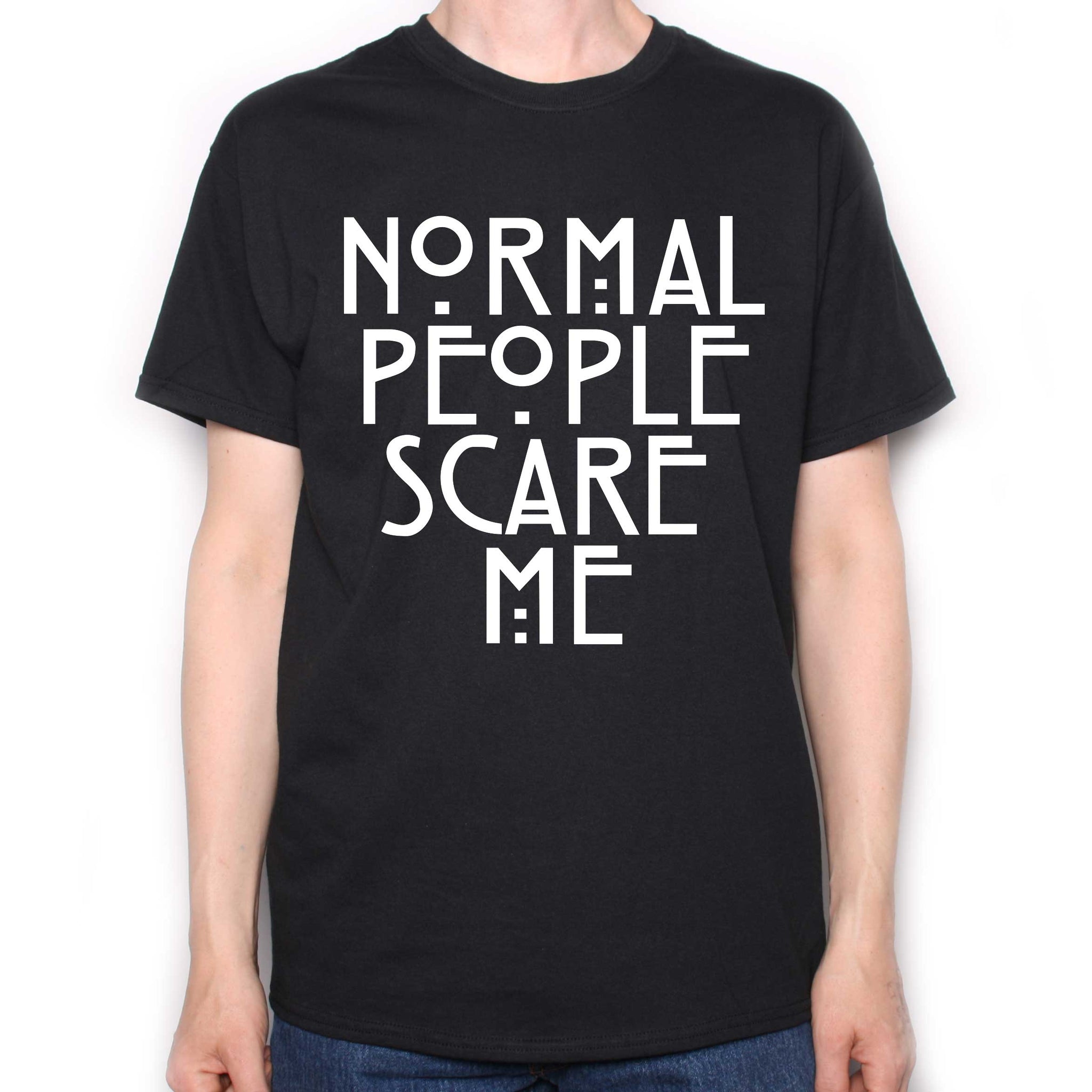Grindstore Borsa Tote 'Normal People Scare Me' - Viola 38x42 Cm - 100% Cotone, Leggera E Resistente