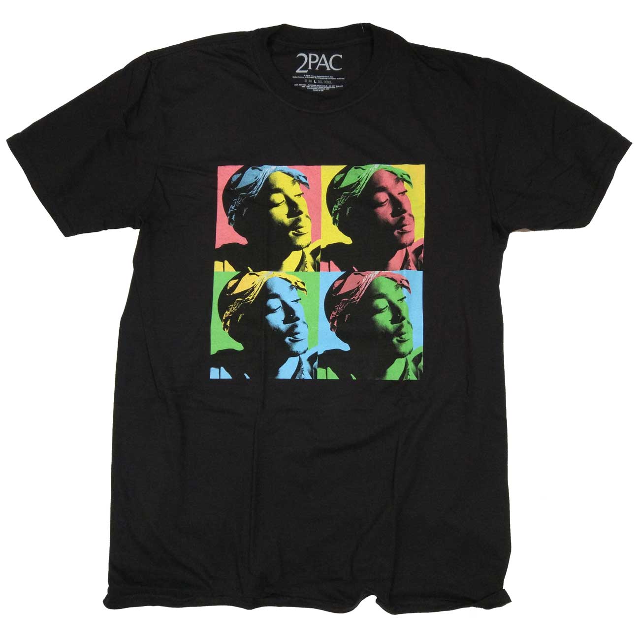 Tupac T Shirt - Multi-Colour 2 Pac 100% Official