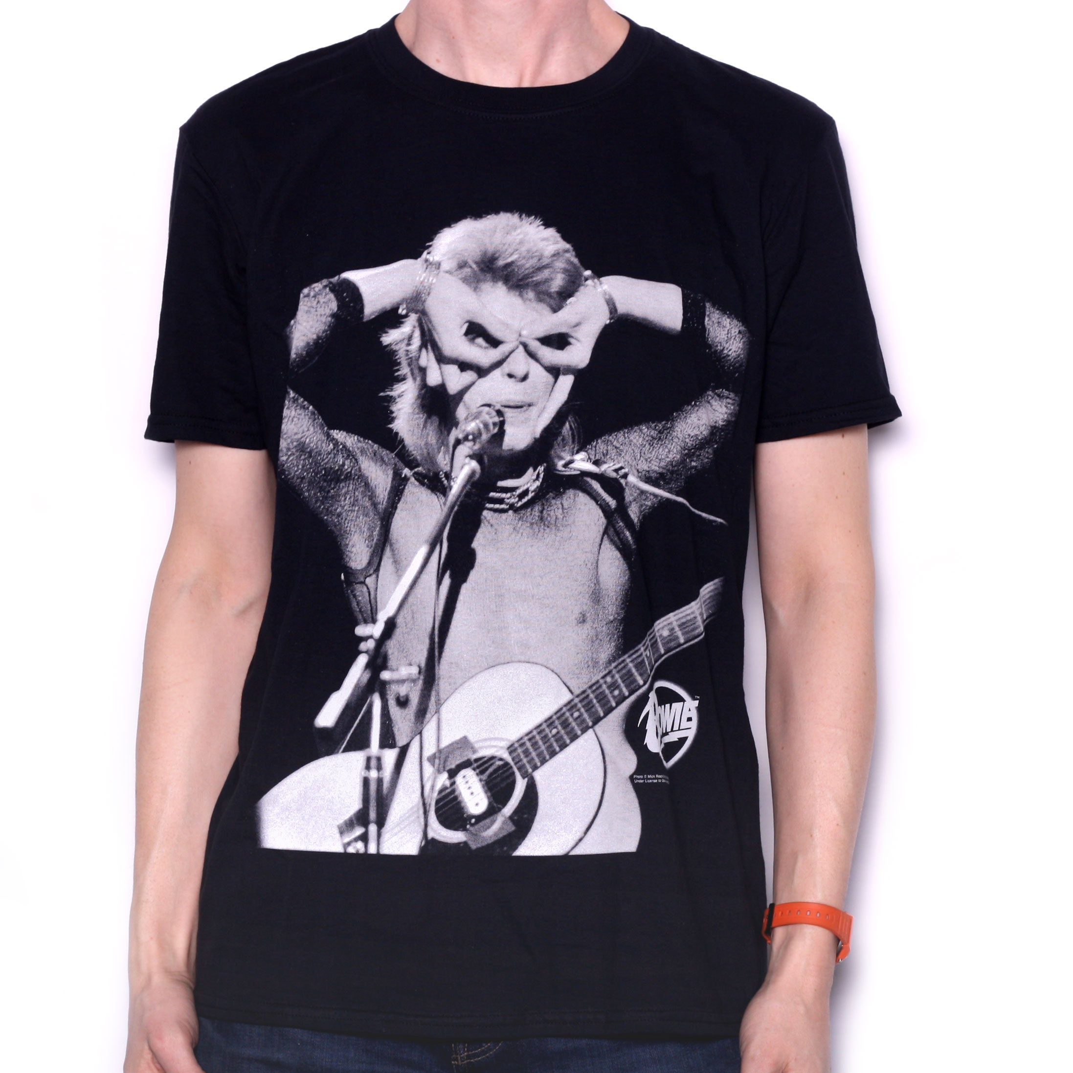 David Bowie T Shirt - Hand Glasses On Stage Portrait 100% Official
