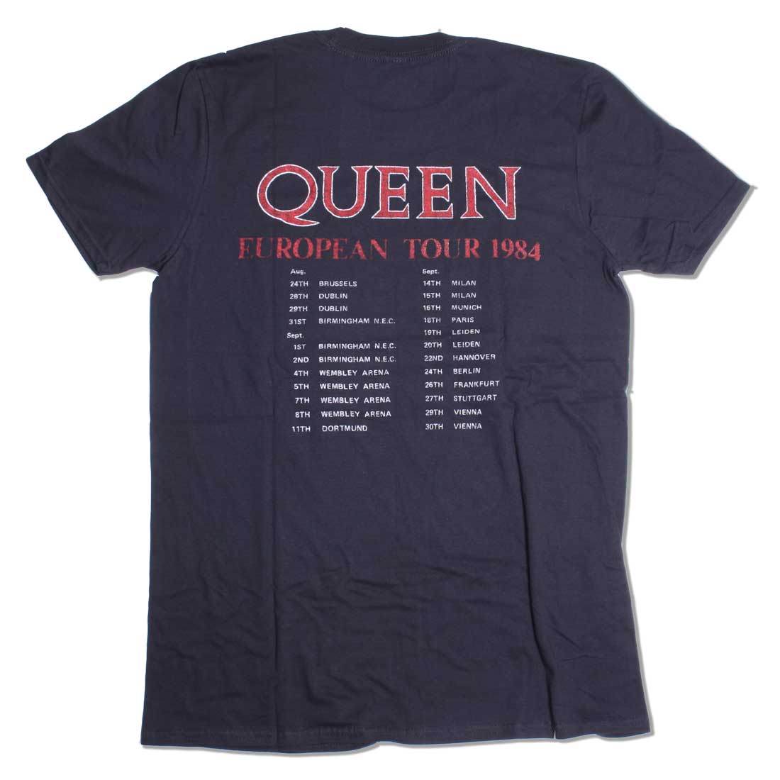 Queen T Shirt - 1984 The Works Tour With Backprint 100% Official Metropolis