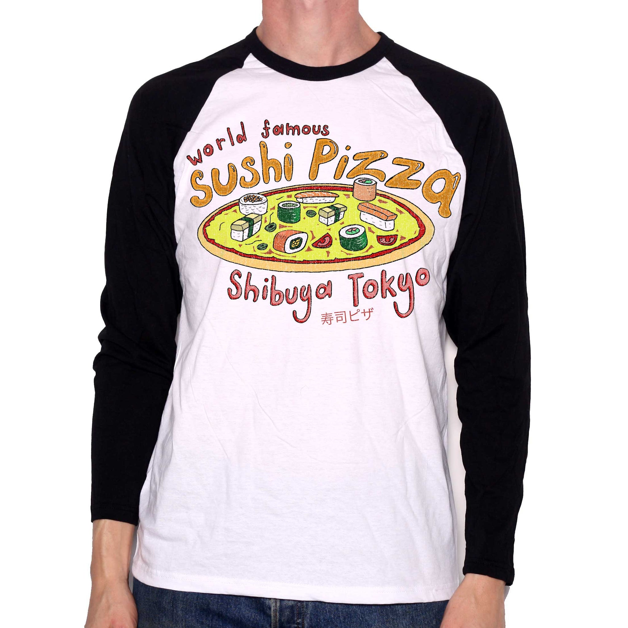Original Sushi Pizza T shirt - Shibuya, Tokyo | Crazy Food T ...