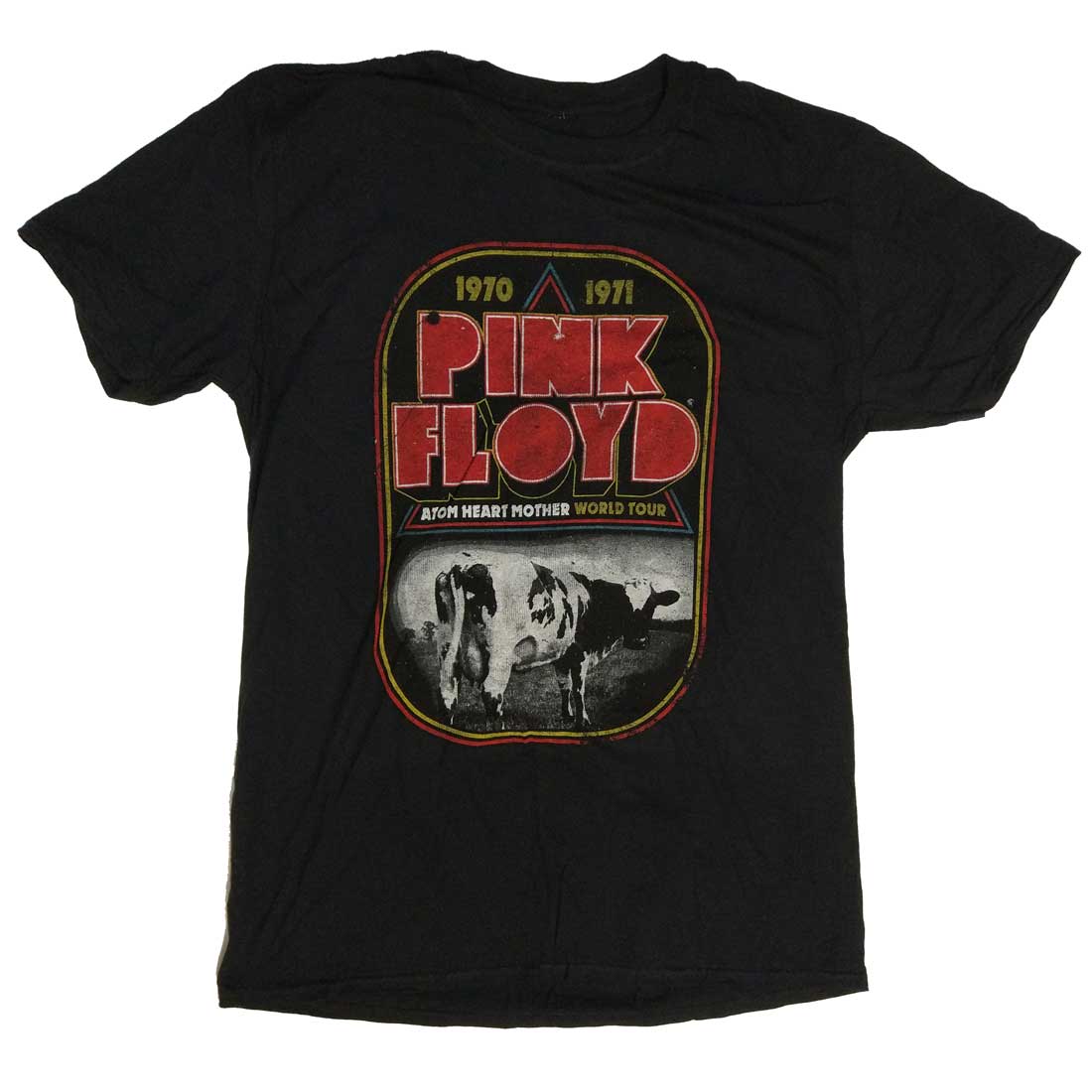 Pink Floyd T Shirt - Atom Heart Mother 1970-71 Tour Retro Style 100% Official