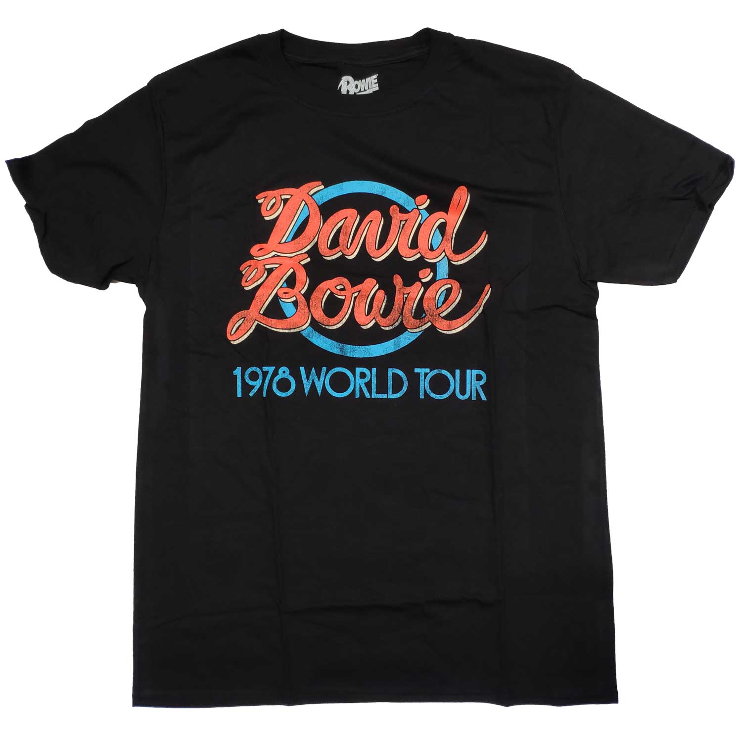 David Bowie T Shirt - 1978 Tour Logo Black 100% Official