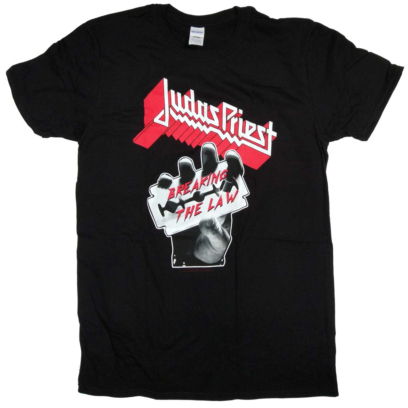 Judas Priest T Shirt - Breaking The Law Retro Print 100% Official Licensed
