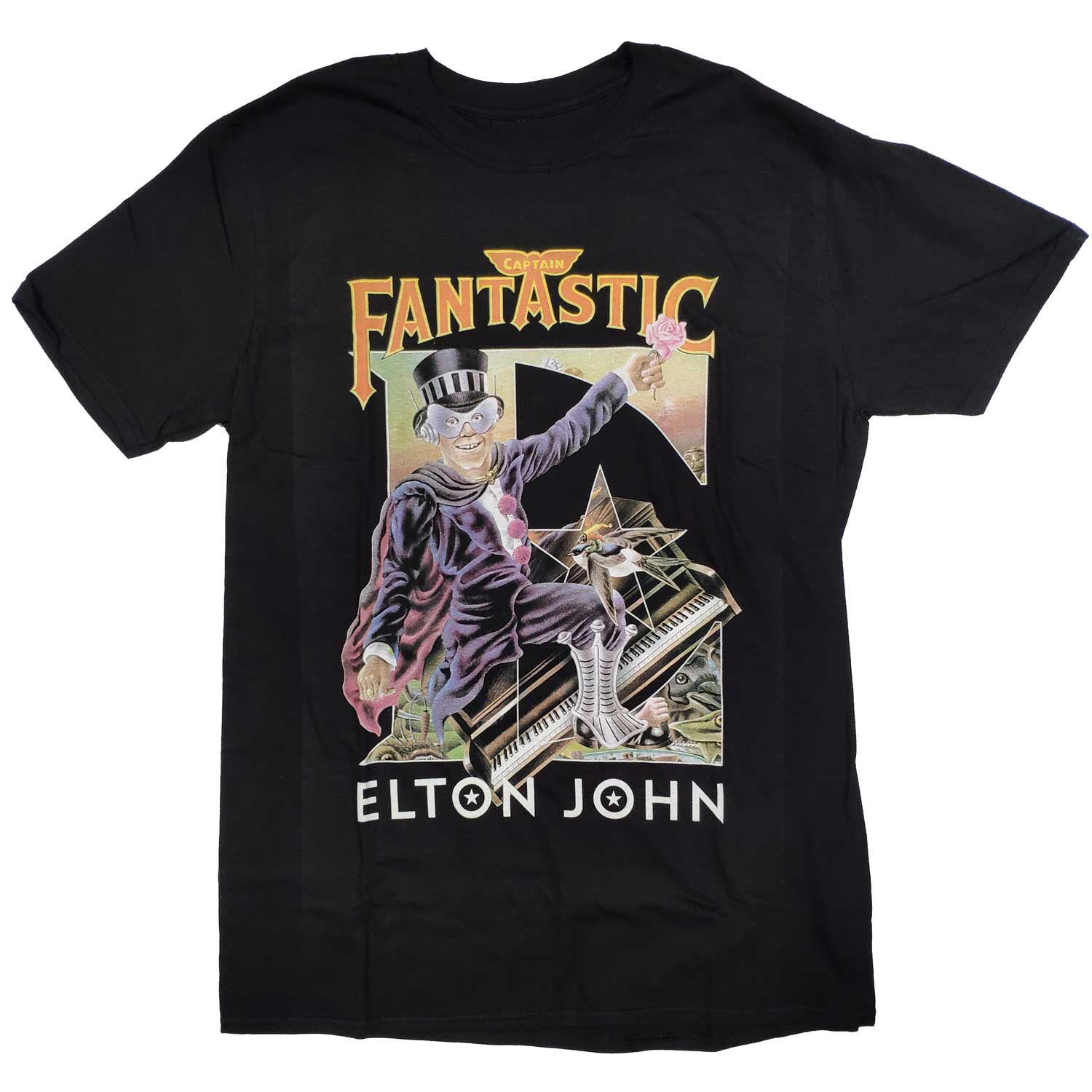 Elton John T Shirt - Captain Fantastic 100% Official