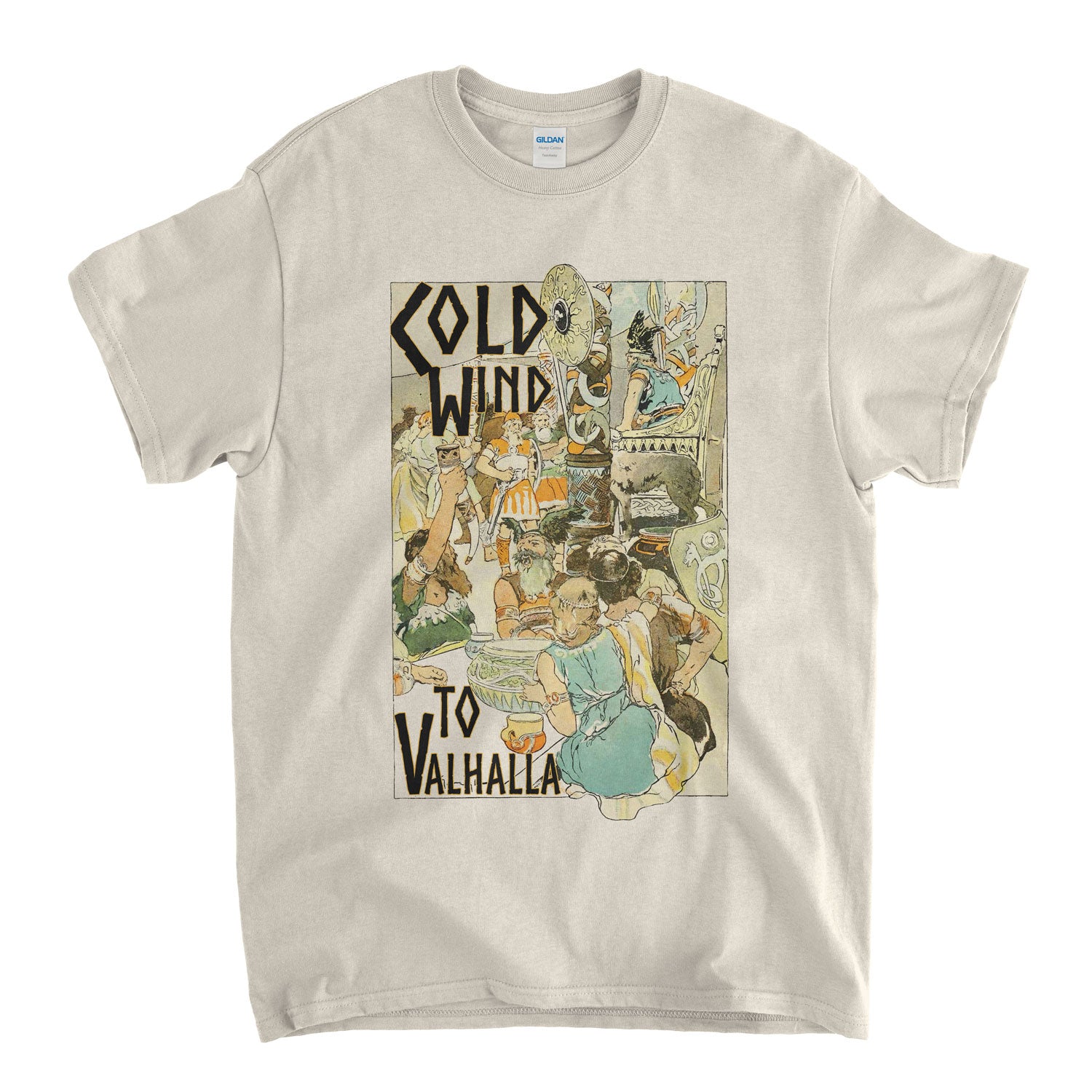 Cold Wind To Valhalla Poster T Shirt An Old Skool Hooligans Prog Original Full colour