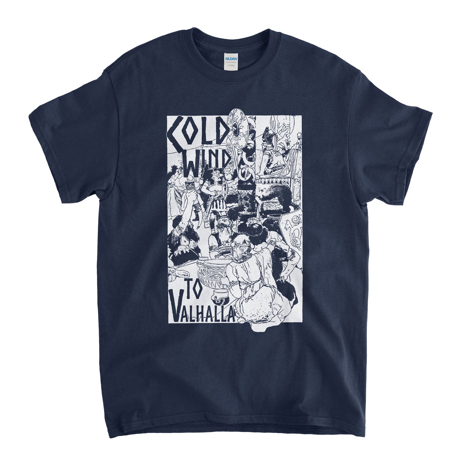 Cold Wind To Valhalla Poster T Shirt An Old Skool Hooligans Prog Original Full colour
