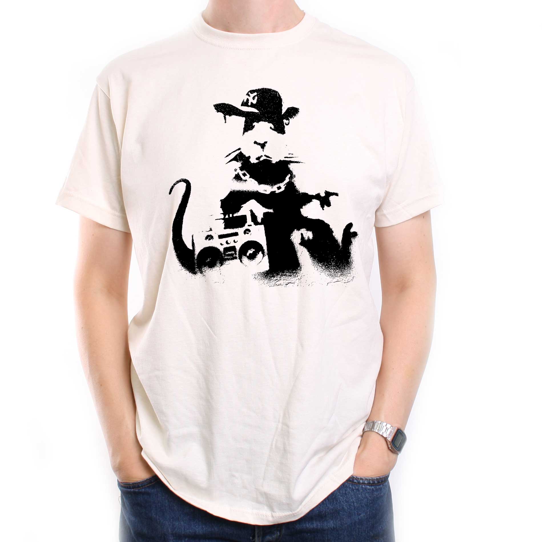 smugling unse Danser Banksy T Shirt - Rat Rapper | Banksy T Shirts from Old Skool Hooligans
