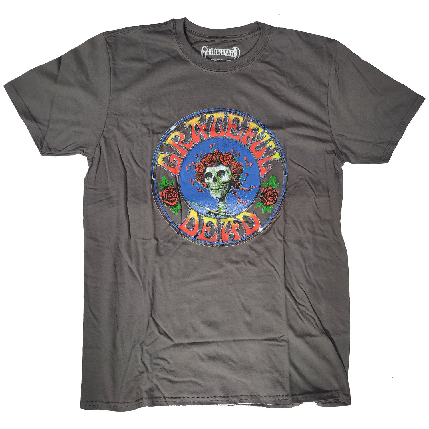 Grateful Dead T Shirt - Skull & Roses Logo 100% Official