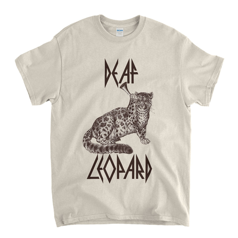 Old Skool Hooligans Deaf Leopard T Shirt - A Wildlife Wrong Rock Mashup