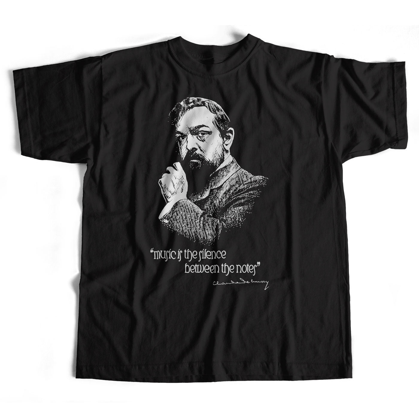 Claude Debussy T Shirt - Music Is The Silence Between The Notes Old Skool Hooligans Classical