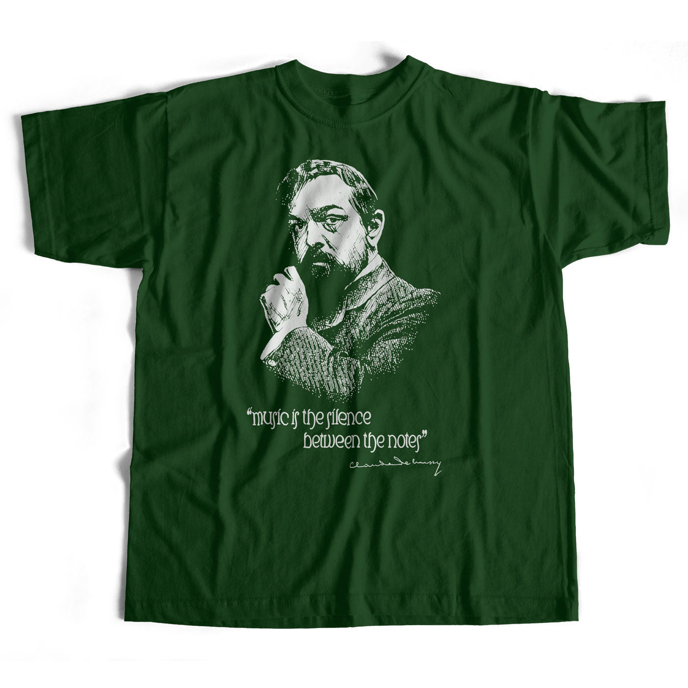 Claude Debussy T Shirt - Music Is The Silence Between The Notes Old Skool Hooligans Classical