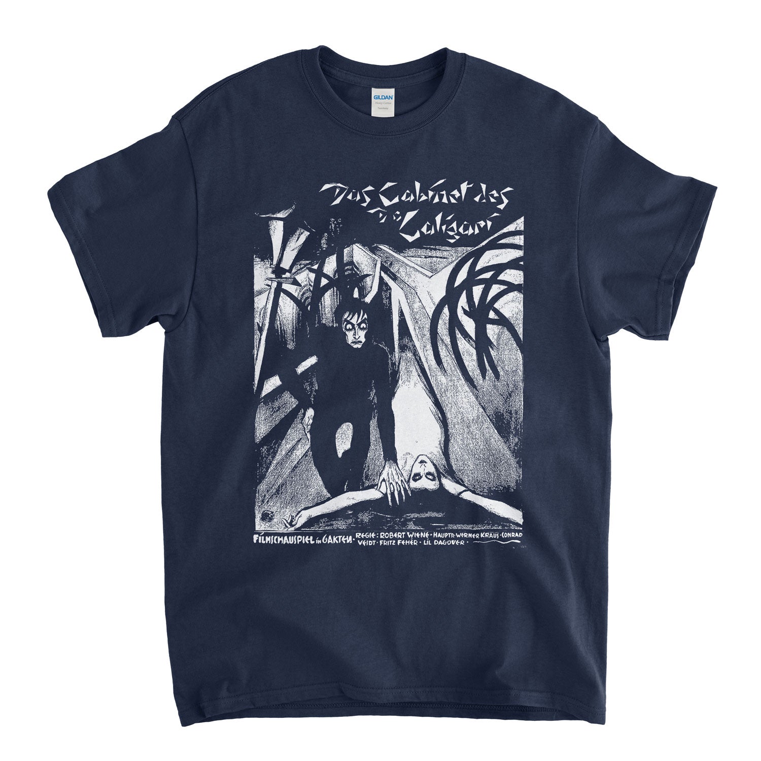 The Cabinet Of Dr Caligari T Shirt - Classic Silent Expressionist Horror Poster Old Skool Hooligans
