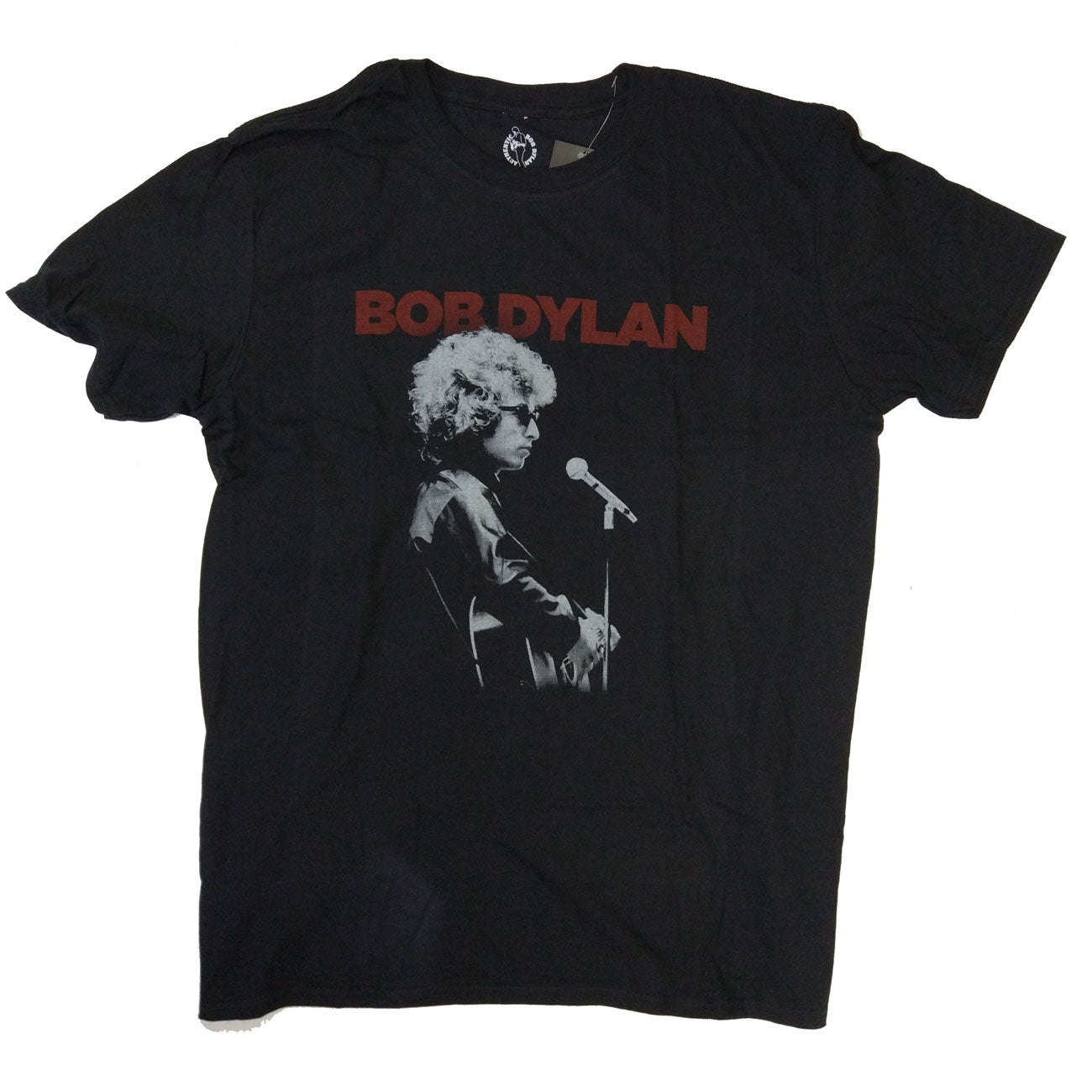 Bob Dylan T Shirt - Dylan On Stage Red Logo 100% Official