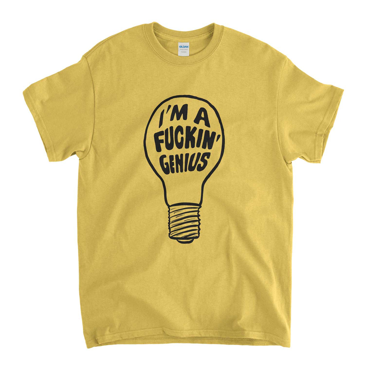 I'm A F*cking Genius Lightbulb T Shirt - An Old Skool Hooligans Graphi